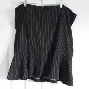 Flared Knee Length Pinstripe Lane Bryant Skirt